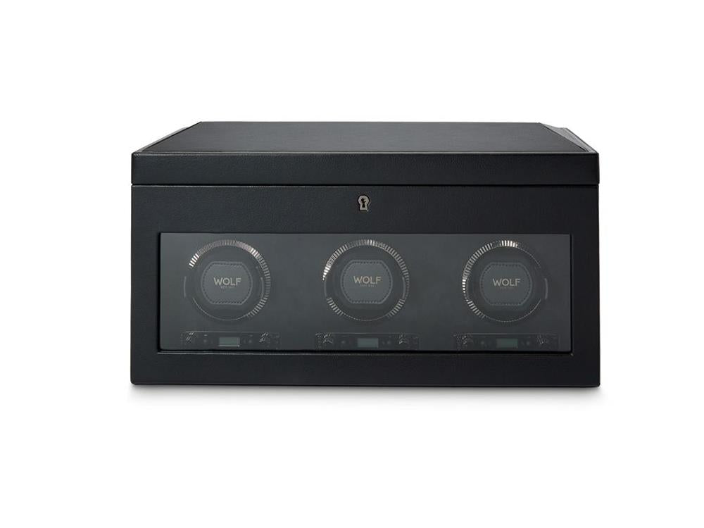 Rotor de relojes WOLF British Racing, 3 Relojes, Negro, 792302