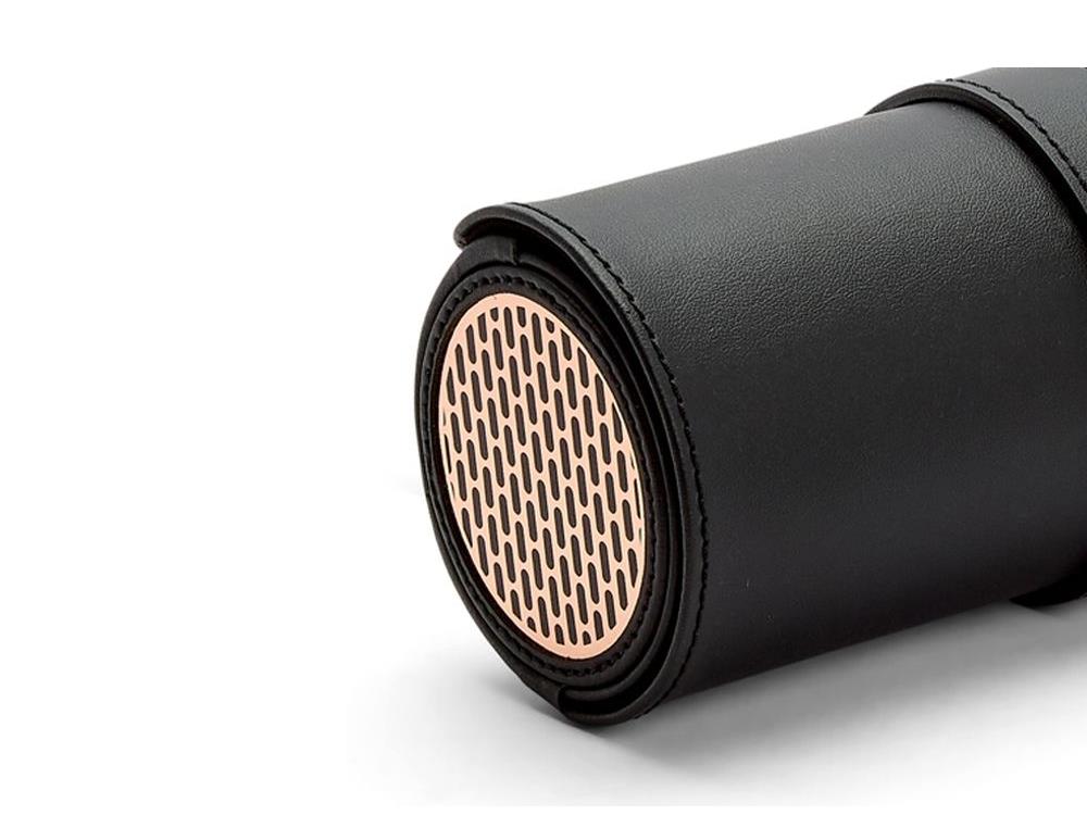 Estuche de relojes WOLF Axis, 3 Relojes, Negro, Piel, 488416