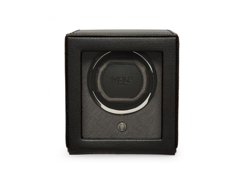 Rotor de relojes WOLF Cub, 1 Reloj, Negro, Piel Vegana, 461103