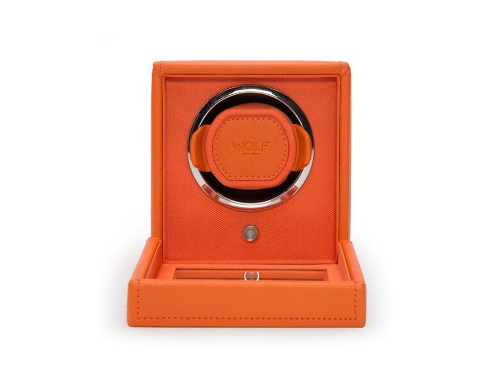 Rotor de relojes WOLF Cub, 1 Reloj, Naranja, Piel Vegana, 461139
