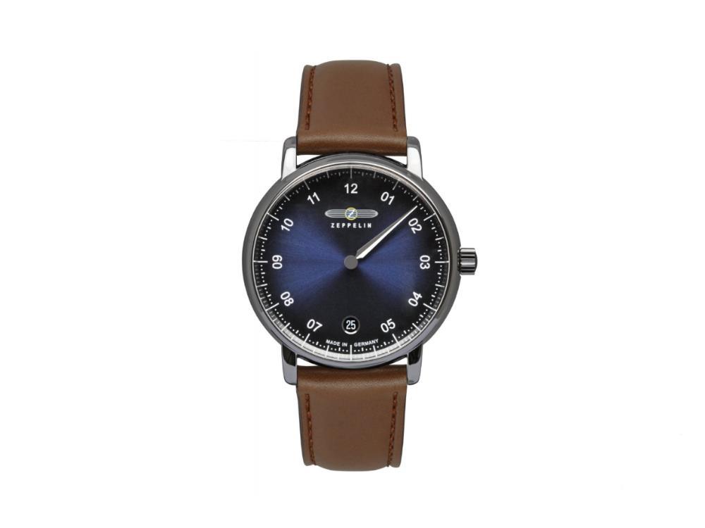 Reloj de Cuarzo Zeppelin Captain Line, Azul, 36 mm, Día, Correa de piel, 8643-3