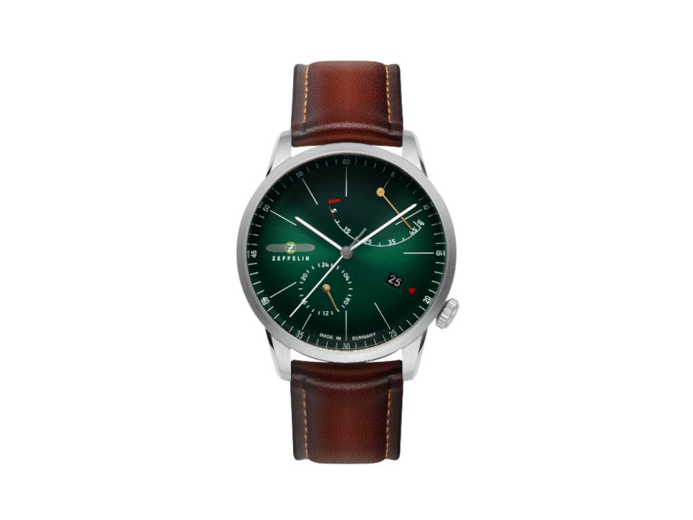 Reloj Automático Zeppelin Flatline, Verde, 40 mm, Sí, 8366-4